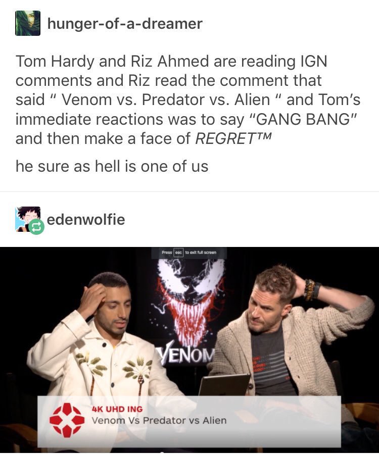 okayarchives's tweet photo. 9) tom hardy gang bang regret (not clickbait) https://t.co/DLQkkEoo8i