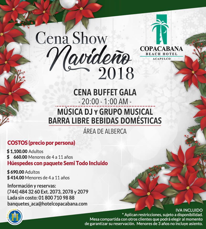 La #Navidad 🌲 ¡Ya está MUY cerca! 🎉 #VisitaAcapulco Y disfruta lo mejor del mar, con toda la familia.. ☀️🌴 ¡Llámanos! 01800-272 02 13 😎 #FelizJueves