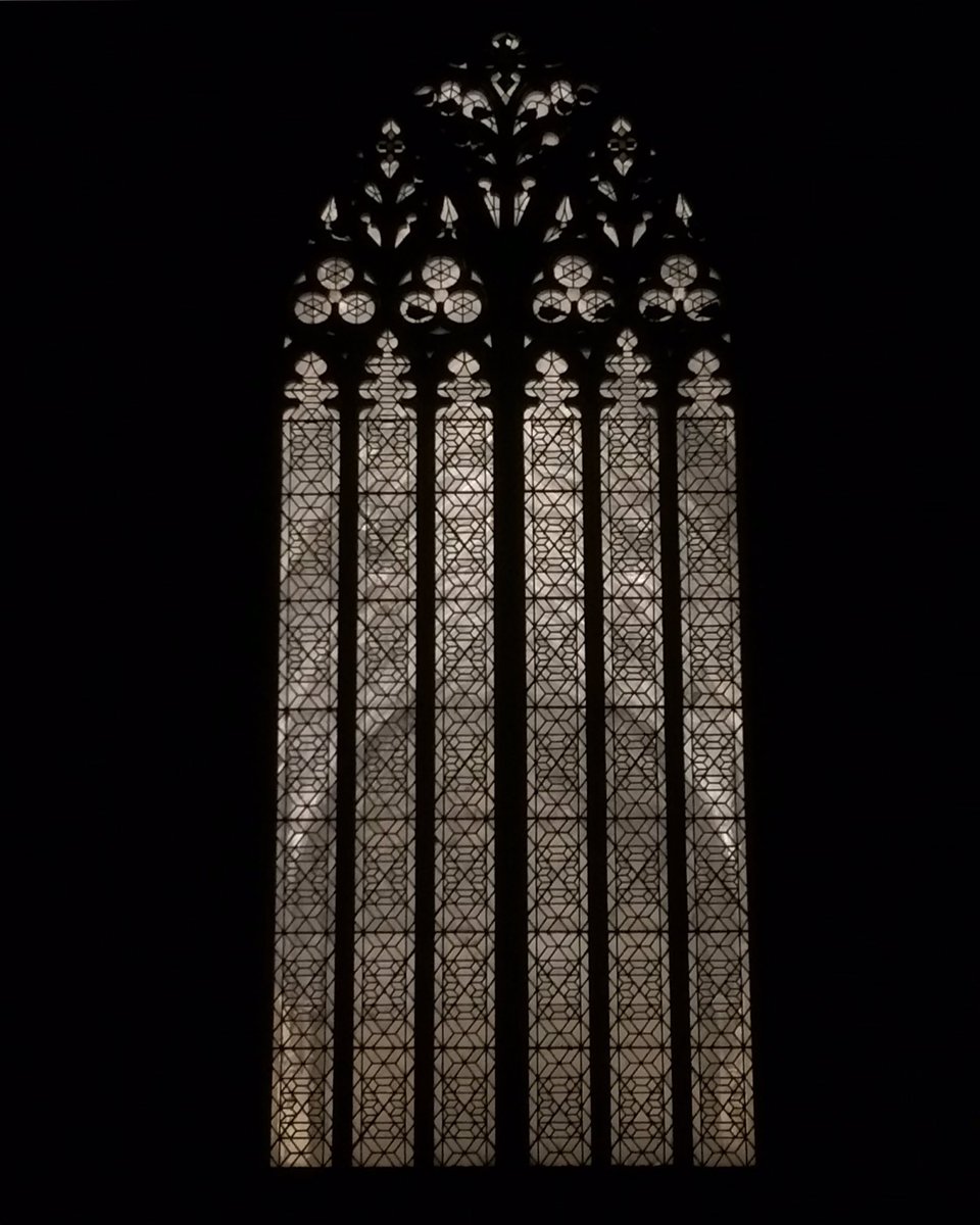 Favourite window @MalmesburyAbbey #wiltshire #stainedglass #leadedlights #malmesbury #windowsatnight