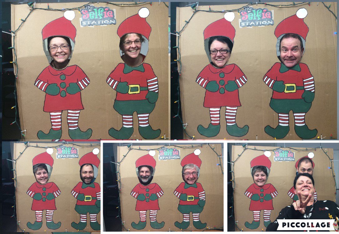 WaitoPotato's tweet photo. Look at all the photogenic Elves @RCDSB that visited #TheSelfieStation. https://t.co/rTJY0vmJoc