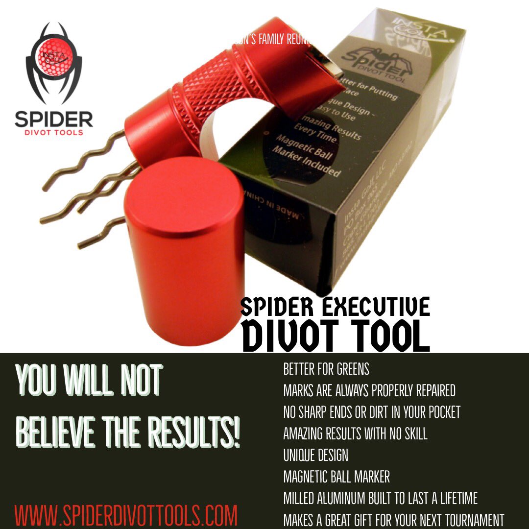 Enter the Spider Divot Tool, the first true innovation to divot tool design and green repair in decades.
USE CODE:"IG202018🎁
CHECK OUT👇🏼👇🏼
spiderdivottools.com
#FridayMotivation #golf #golfer