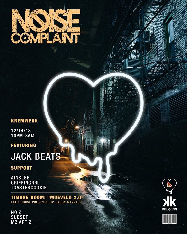 AinsleeMusic's tweet image. partying in the @Kremwerk basement tonight w/ @jackbeats - I’m on decks at 10PM and I got a few heavy rippers for ya! #NoiseComplaint #NightBass