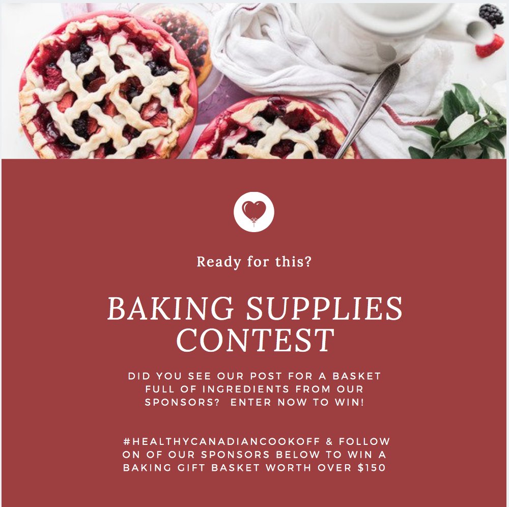 wellnessTV4u's tweet photo. Have you #ENTEREDTOWIN our beautiful basket full of products from the sponsors of #HealthyCanadianCookOff!  You'll have enough baking and cooking supplies to get you through the holiday season and beyond!  Enter by using the hash tag and following one of the show's sponsors! https://t.co/ZIQ3TUotfo