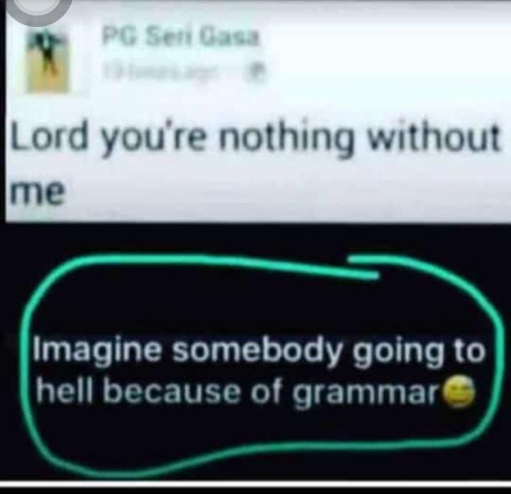 MuoClare's tweet photo. People will definitely make hell because of grammatical blunder 😂😂😂 https://t.co/NgIj4rpMmF