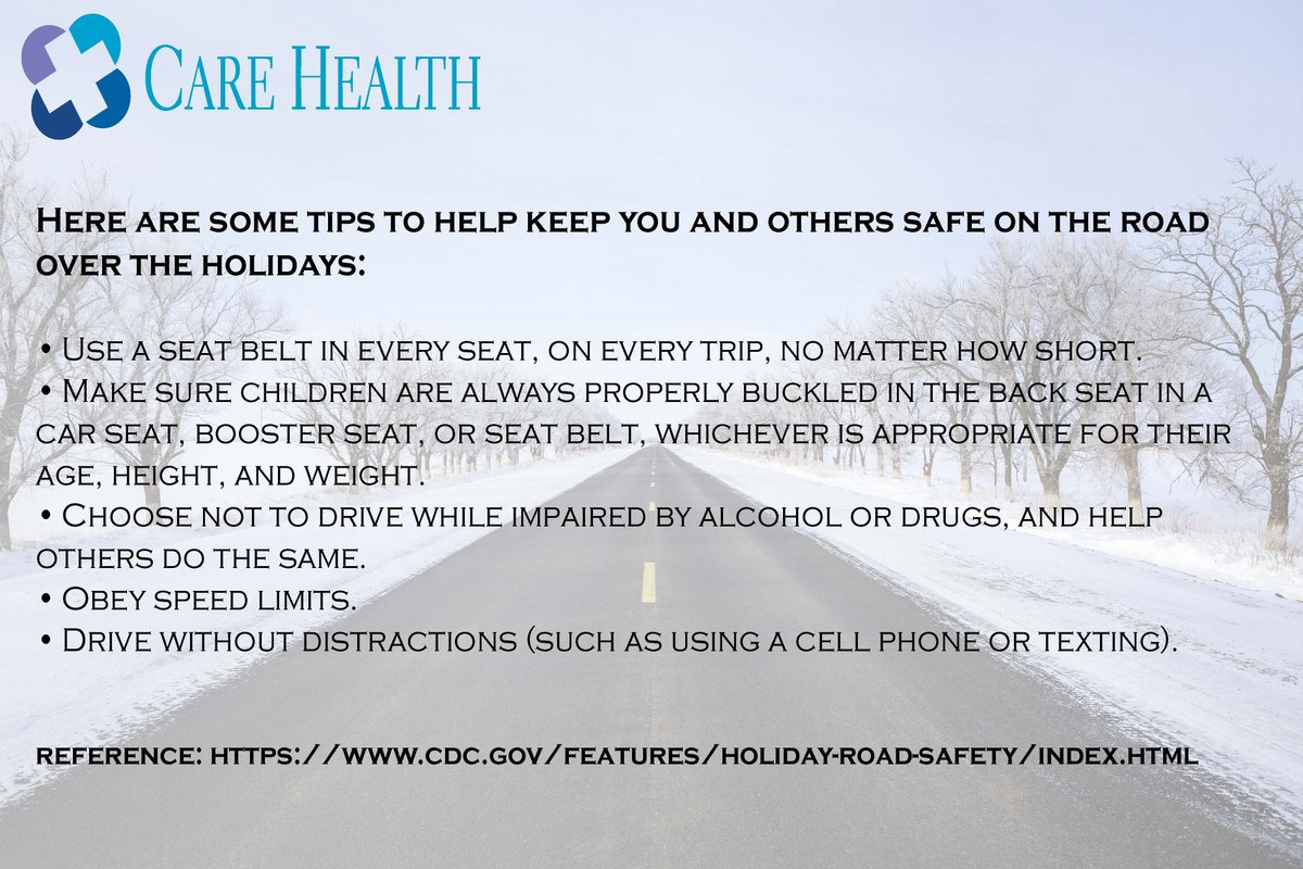 CareHealthSC's tweet photo. Drive Safe Over the Holidays! https://t.co/QmYY4BXpns