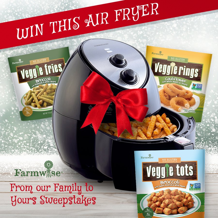 FarmwiseFoods's tweet photo. “From our Family to Yours” Sweepstakes Win this Air Fryer! 3 easy steps: 1. Follow us &amp; retweet this! 2. Tag a friend 3. Follow link to enter! Enter now receive BOGO coupon! Eligibility details on entry form. https://t.co/UaJSfew1ZP https://t.co/IiW6PkV2Md
