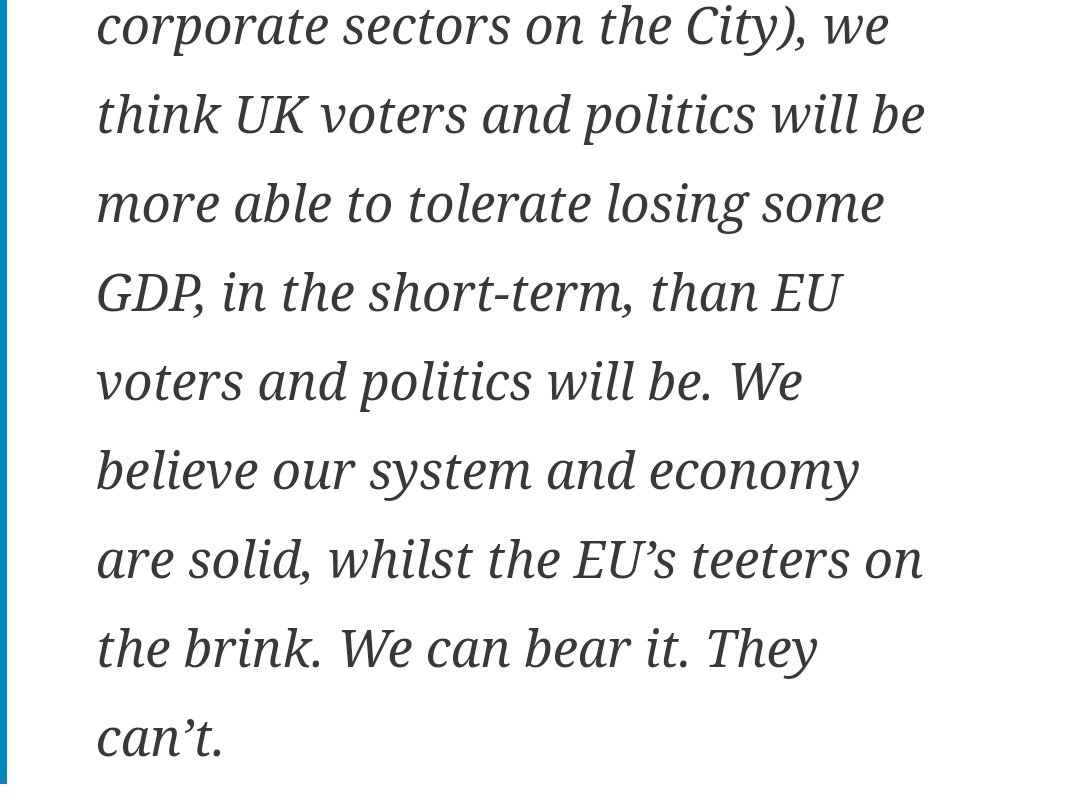 9) as for the other points they were either peacock posturing or just plain wrong. Mostly because they were based on this belief, that the EU economy was weak.