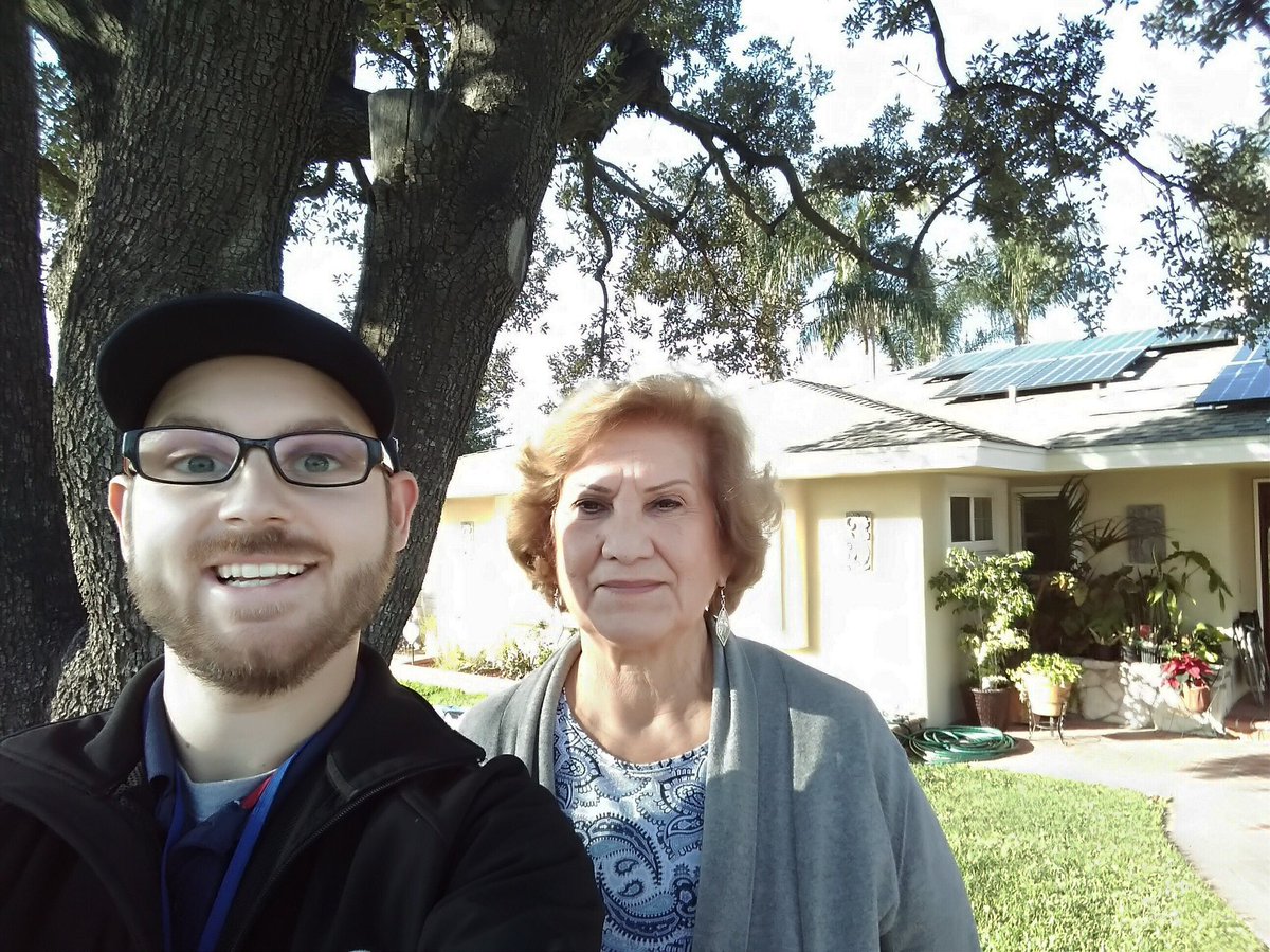 c_Initiative's tweet photo. This happy homeowner just received PV solar panels, a Quiet Cool house fan, and quality time with Gary. Clean Initiative could be in an area near you. Call us today to see what upgrades your home may qualify for. (Gary not always included.) 
#cleaninitiative #RenewableEnergy https://t.co/GXZpP6NwRU