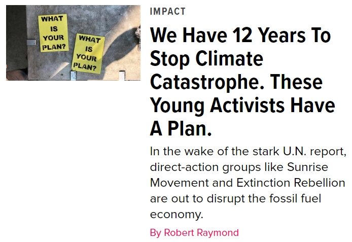 NatorzOrg's tweet photo. HuffPost: We Have 12 Years To Stop Climate #Catastrophe. These Young Activists Have A Plan.
#ClimateChange #Haiku
#Youths can't wait longer
For #government inaction
As climate gets worse.
#SunriseMovement #ExtinctionRebellion… https://t.co/jghAEBMW7r https://t.co/lEXf1L4jwr