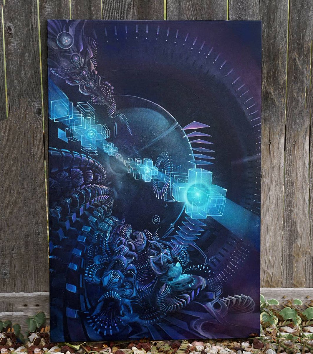 InfiniteBit's tweet image. "A Traveler of both Time and Space" by Seth McMahon
24x36" Acrylic and Aerosol 2018.