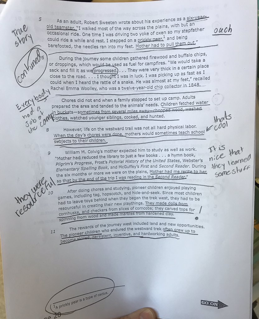 aehill312's tweet photo. We have been practicing all week on annotating texts! Today we assessed what we’ve learned. I am so proud of what I saw!! #GLADstrategy @MrsKayla_Allen https://t.co/f3L3nwpySg