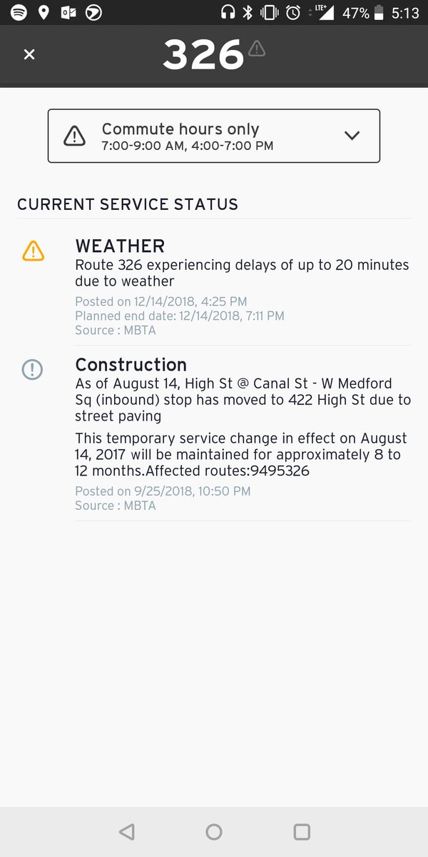 johnfertitta's tweet photo. @MBTA exactly what weather caused my bus to be so delayed today? https://t.co/yRwe4qyksi