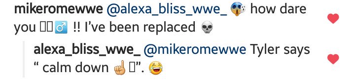 BlissfitFR_'s tweet photo. Poor @MikeRomeWWE 😅 No #DisneyFor2 for you 😂 @AlexaBliss_WWE https://t.co/q0TTlk0Ral