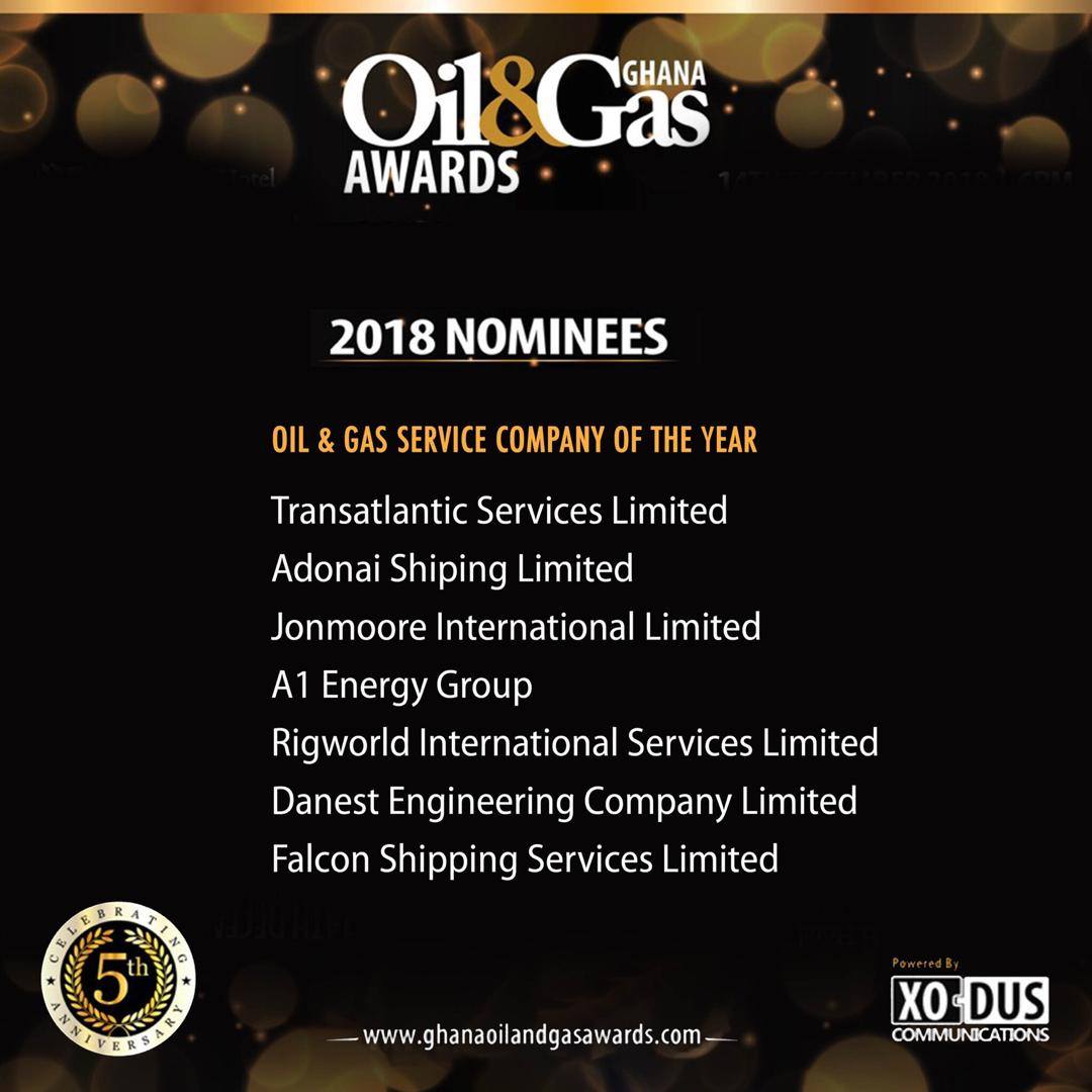 Goga__awards's tweet photo. The winner for the OIL AND GAS SERVICE COMPANY OF THE YEAR for the 5th Edition of the Ghana Oil and Ghana Awards 2018 ( #GOGA2018 ) is Transatlantic Services Limited
#GogaExperience https://t.co/lhkpyo0RLH