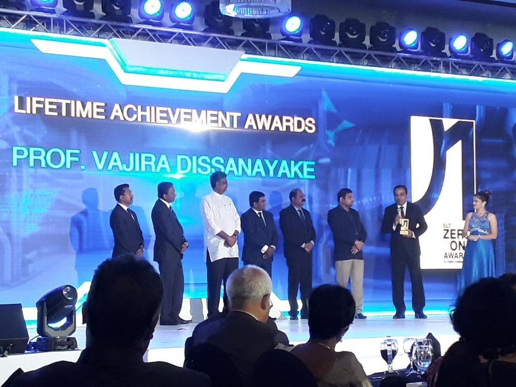 PRan's tweet photo. .@SriLankaTelecom #ZeroOne Life Time Achievement Award for Digital Excellence - Professor @VajiraHWD
#SLTZeroOne #Zero1Awards https://t.co/JFCTlp6reP