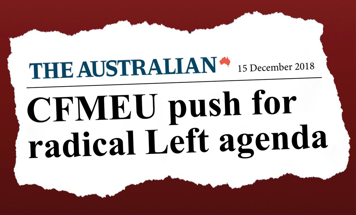 KellyODwyer's tweet photo. Another day, another deeply concerning headline about the CFMEU's radical demands, which would damage our economy. Even if they try to deny it, we all know a Shorten government would take its orders from CFMEU thugs. #auspol https://t.co/0baSmuGHKR