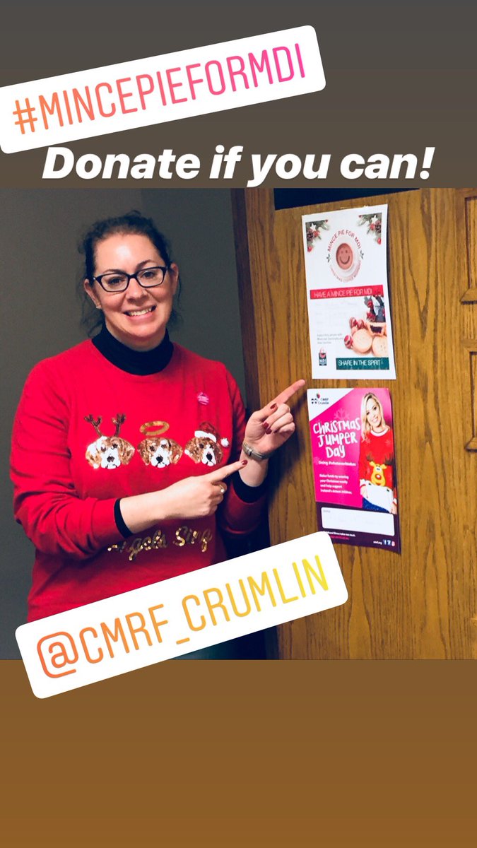 laneymac2012's tweet photo. Eating mince pies while wearing Christmas Jumpers at work today ! #mincepieformdi #christmasjumperday @MDI_Ireland @CMRF_Crumlin https://t.co/dCUaAJm0Rq