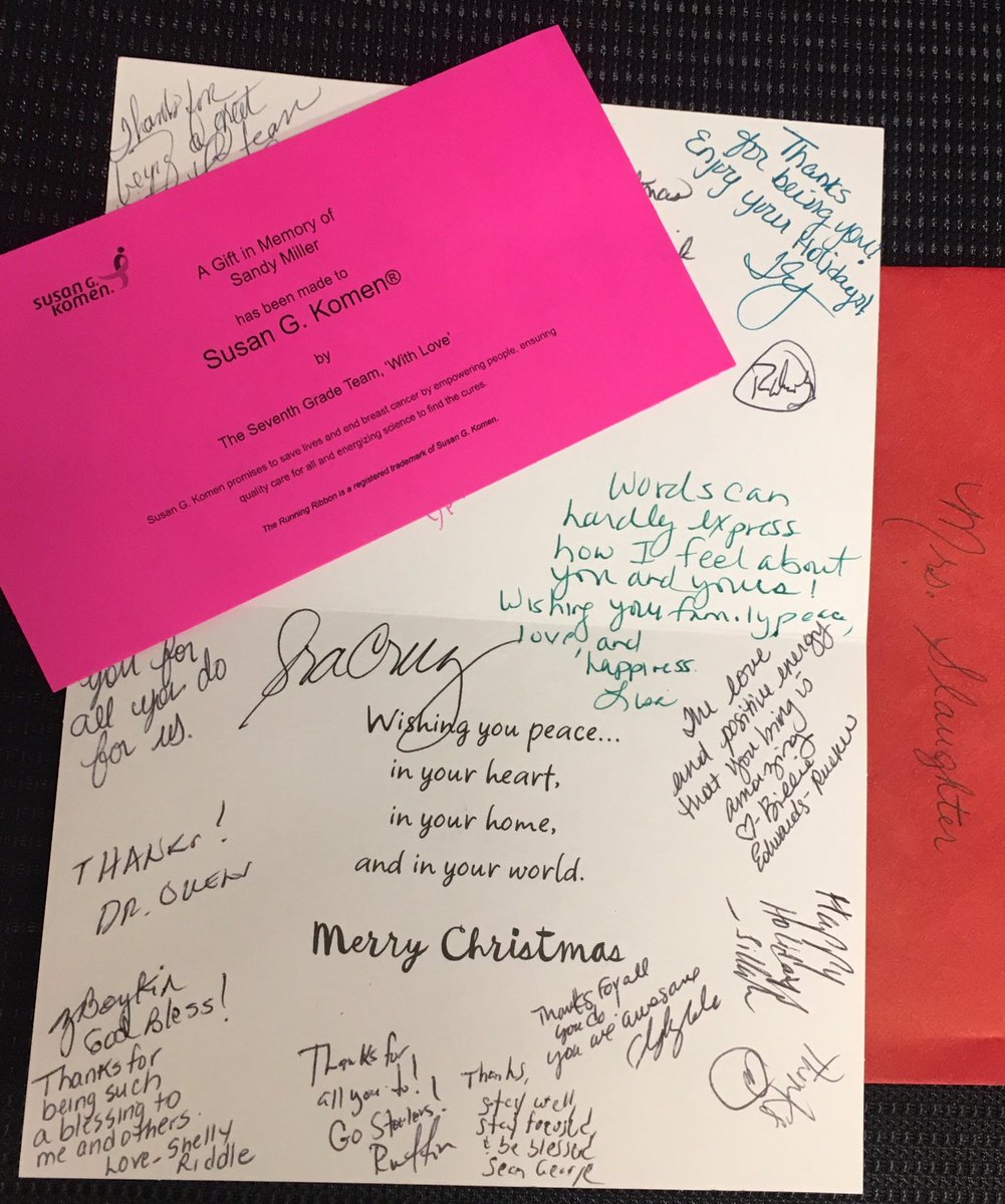 SMS6Counselor's tweet photo. I am SO THANKFUL for the SMS 7th GRADE TEAM!!!
My stepmom died in September of brain cancer after a 5 year battle. Needless to say, it has been HARD!!
#HEARTFELTGIFTOFLOVE
#SURROUNDEDBY❤️&SUPPORT https://t.co/EkNWHrnf0f