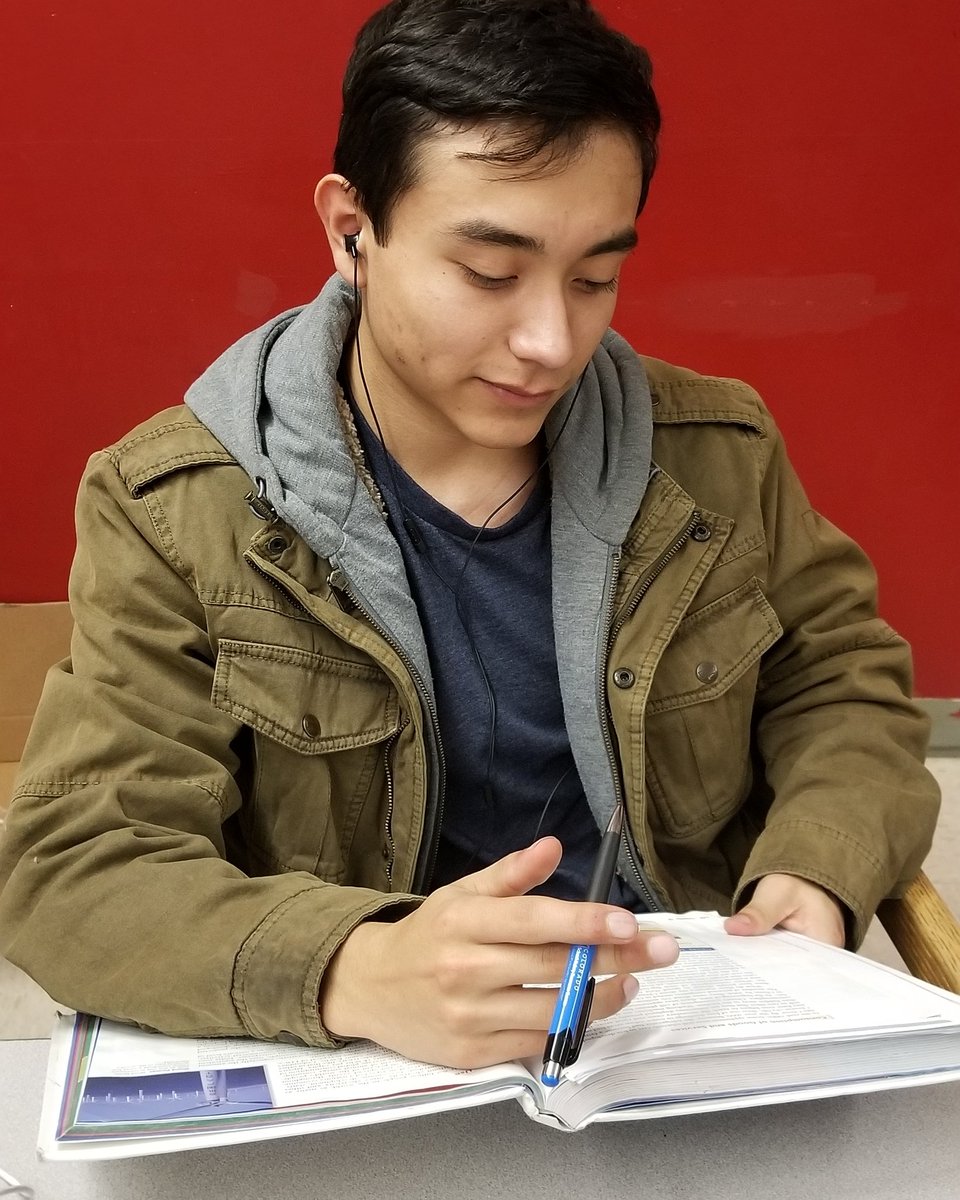 tribeproud's tweet photo. Look! Fellow Warrior, Gibran is studying for a test that he doesn't have on Monday because there is no school on Monday! Enjoy your 4 day weekend, Warriors! https://t.co/uiv2wspWoz