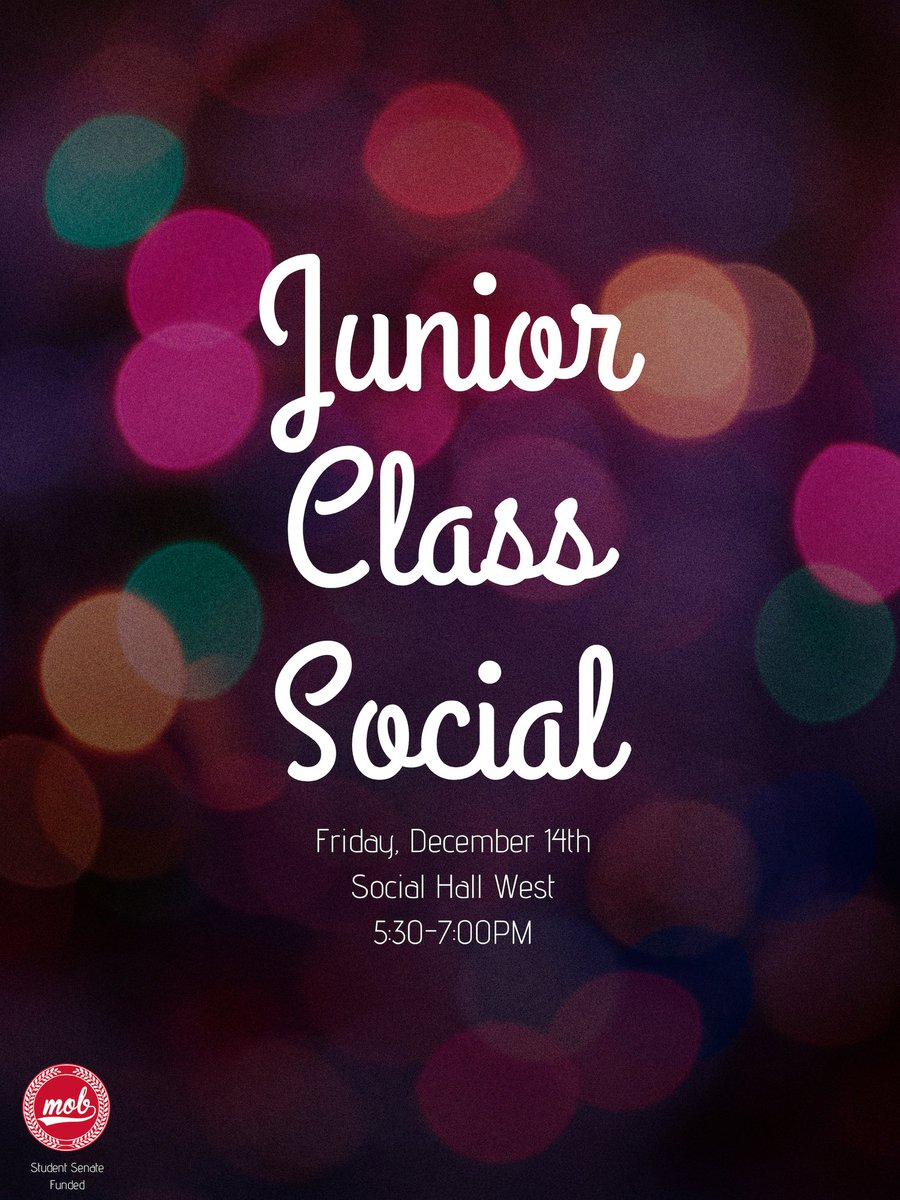 DsonMOB's tweet photo. Head on over to the social hall all you juniors! https://t.co/uFLqLBGFYq