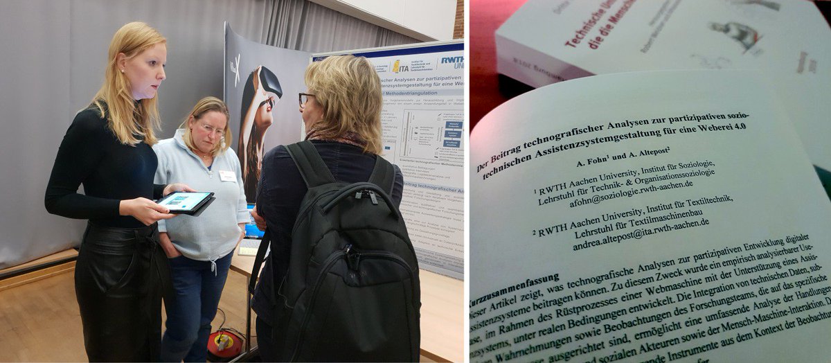 Für <a href="/SozioTex/">SozioTex</a> mit unserem Demonstrator bei der "Dritten Transdisziplinären Konferenz". 
 
#tcst18 #BMBF #Assistenzsysteme #Weberei #Digitalisierung #RWTH