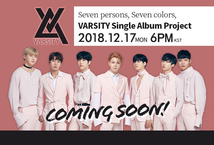 Makestarcorp's tweet photo. 🔔COMING SOON🔔

#바시티 싱글 앨범 프로젝트
#Varsity Single Album Project
VARSITY单曲专辑项目
2018.12.17 (Mon) 6:00PM OPEN(KST)

Members' PROFILE and M/V HERE
▶https://t.co/9RGqyPQk28

#KPOP #MakeStar
@Varsity_2017 https://t.co/AT8UpXli1S