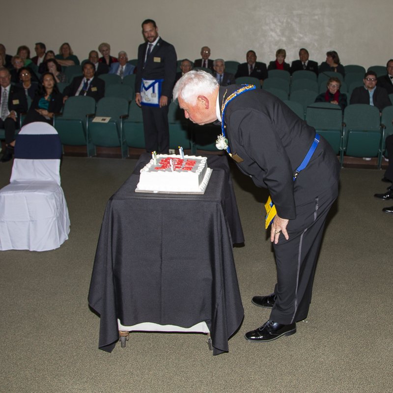 MasonsofCA's tweet photo. Earlier this week, San Diego Lodge No. 35 held their Installation of Officers with a birthday surprise to Grand Master Stuart Wright. We want to see all your installations! TAG US @masonsofCA in your installation photos and weโll feature our favorite pictures. #InstallationSeason https://t.co/ZPUY3NVdFP