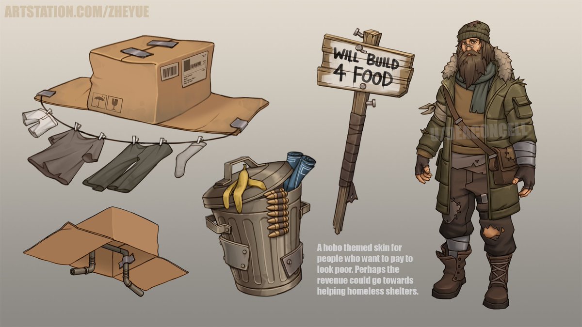 MikeDulaimi's tweet photo. @FortniteGame [Skin Concept] Homeless Honcho 

(Via u/DeaconCell) https://t.co/A3DAYQdw5o