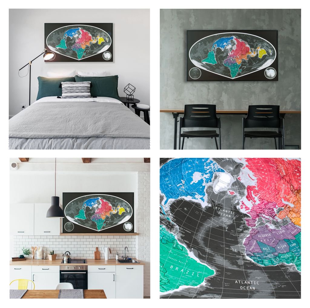 Futuremaps's tweet image. Looking for a gift for someone who is tricky to please? Then may we introduce to you the Sinu-Mollweide World Map projection. The planet through the eyes of a space jumper, showing countries in correct proportion to one another. 
#mapgift 
 👉 buff.ly/2B8LJK8