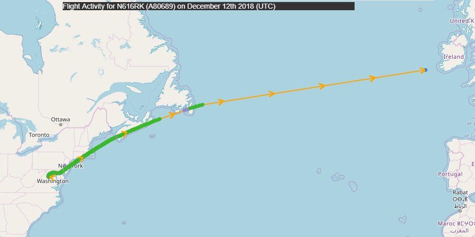 FBI's N616RK 12/12-12/13/18 Manassas-Ramstein AFB 12/14/18 Ramstein AFB-Bucharest (~1h 20m landing)-ManassasLooks like FBI picked up someone from Romania