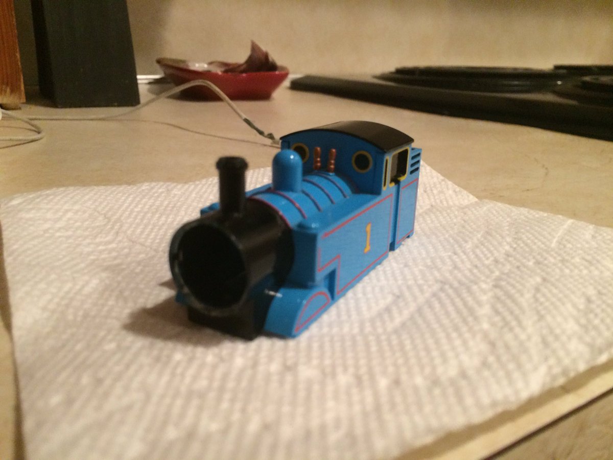 GWRModeller's tweet image. Im gonna make my bachmann thomas more accurate to the model series, what paint should i redo it with? Idk if acrylic is smooth enough, maybe spray paint the body?