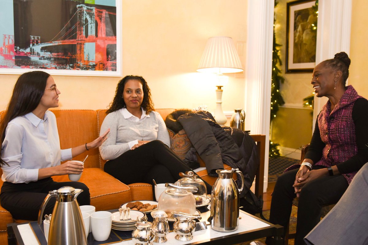 NYCFirstLady109's tweet photo. I enjoyed speaking with Congresswoman-elect Alexandria Ocasio-Cortez earlier today about #ThriveNYC in her district and federal mental health legislation. She is a thoughtful and bold progressive leader, and I look forward to working with her! https://t.co/YL9yKEimZV