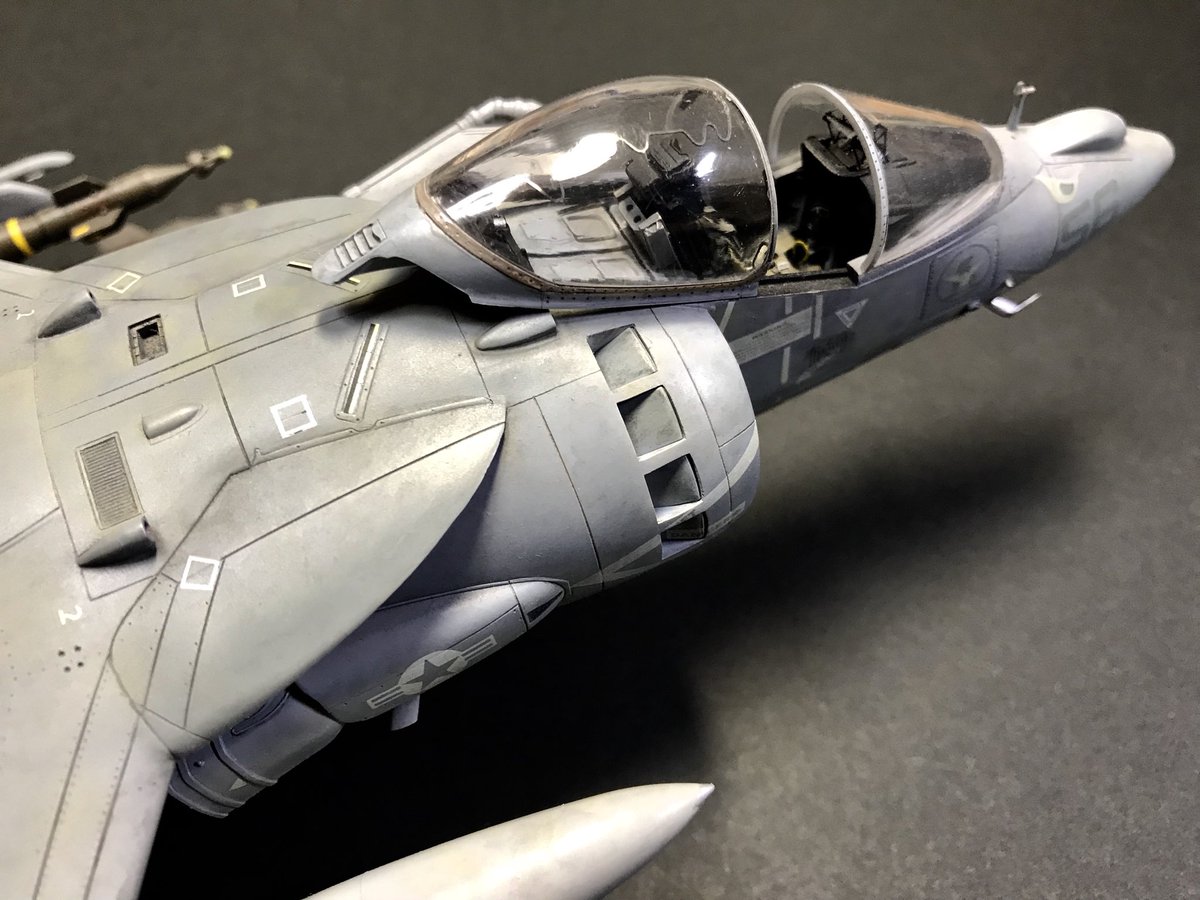 今回、出撃したのは、ハセガワ1/48ハリアーII