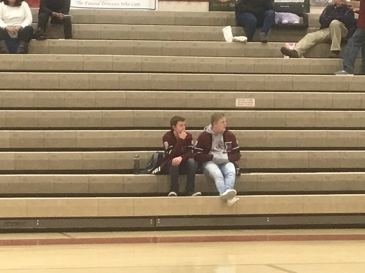 mrshafferlhs's tweet photo. The ENTIRE student section for our Friday night home game. 😢 Our girls deserve better! #NHS #Northridge #girlsbasketball https://t.co/omlP0mkkrS