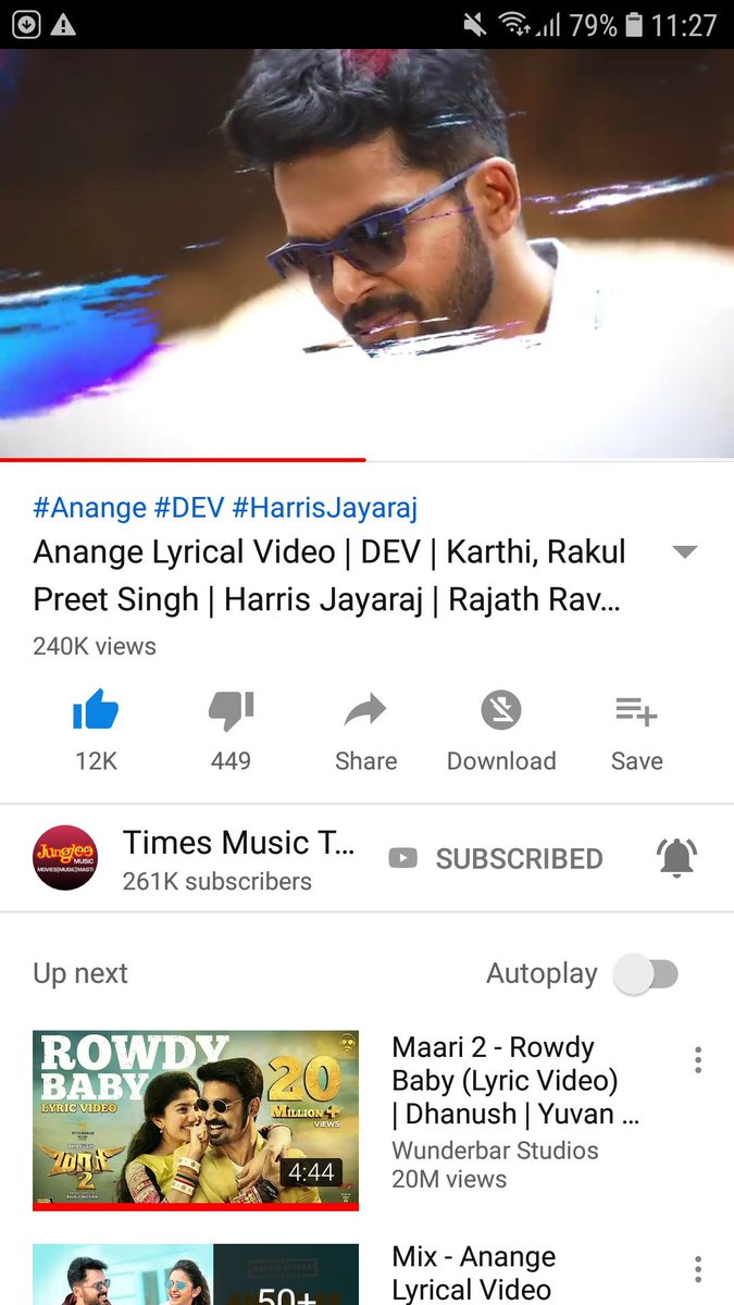 KP_offl_'s tweet image. #Anangae Song 
On Everyone's Music list 
Fav ♥
#DevSingle Hits 240k Views 😘
Becoming EveryOne's Fav 
youtu.be/9eX-HRFwCnU

@Karthi_Offl Anna ❤😘 @Rakulpreet ❤ @RajathDir @Jharrisjayaraj @lakku76 @PrincePictures_ @krishoffl
 @AKSFWA1 @KarthiFans24x7 

#Dev 😎🔥