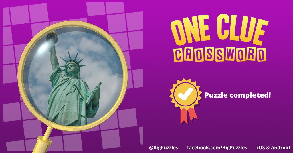 httpbitchin's tweet image. I completed a puzzle in One Clue Crossword. Play now for free!
onecluecrossword.com #OneClueCrossword