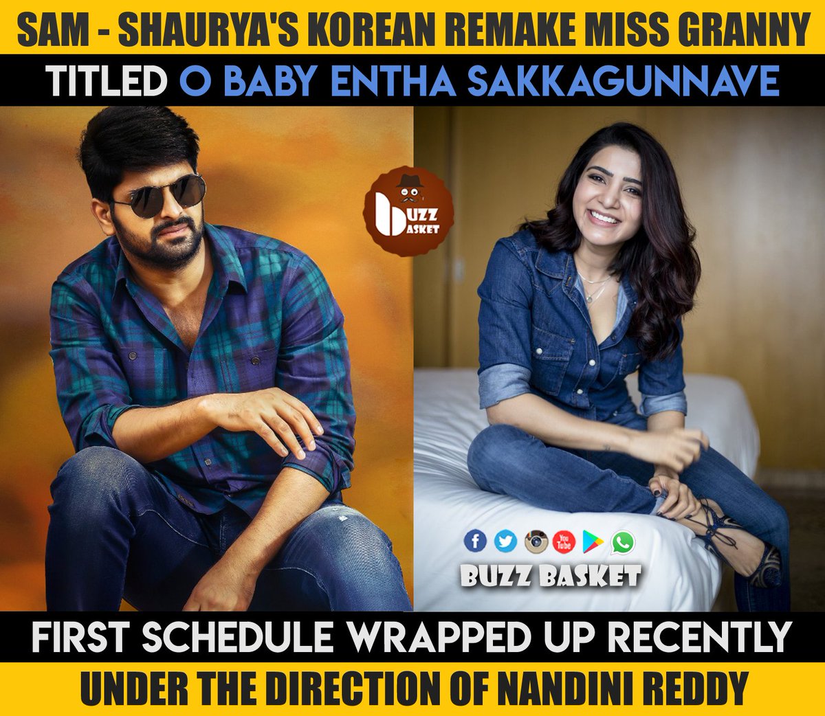 ursBuzzBasket's tweet image. #SamanthaAkkineni @Samanthaprabhu2 #NagaShaurya @IamNagashaurya's #OBaby #OBabyEnthaSakkagunnave