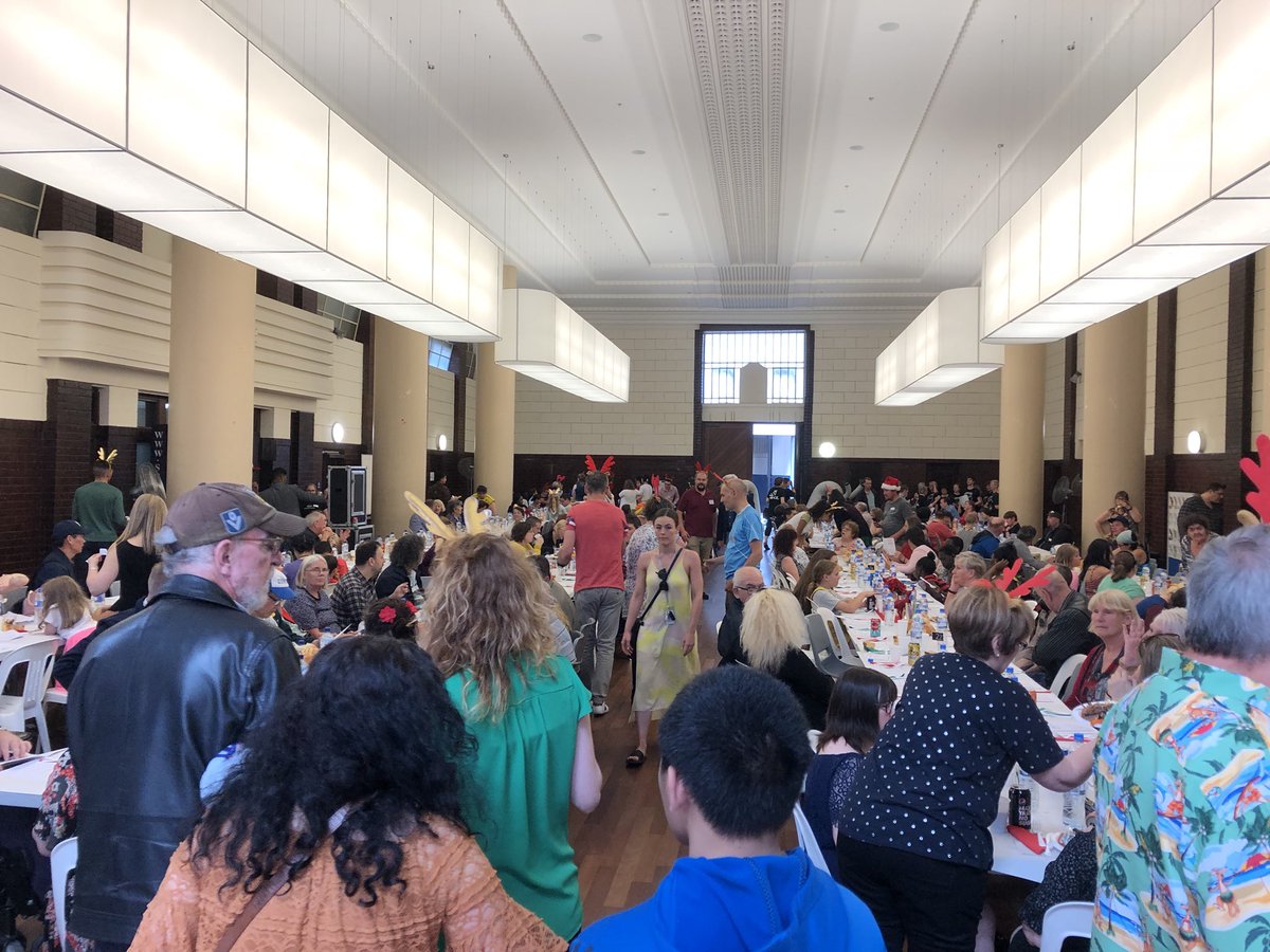 rwynnemp's tweet photo. 300 plus Housing Choices residents celebrating Christmas with lunch at the Drill Hall in the CBD. My first official event back as Minister for Housing. https://t.co/LKw4FBqeDR