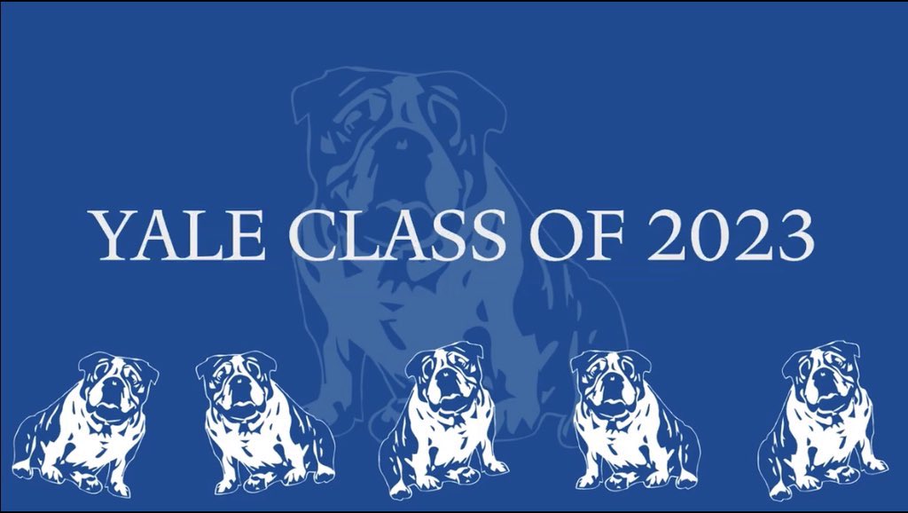 Congratulations to all the newest #Yalies! We can’t wait to get #Yale2023 on campus in August! #RollDogs #ThisIsYale