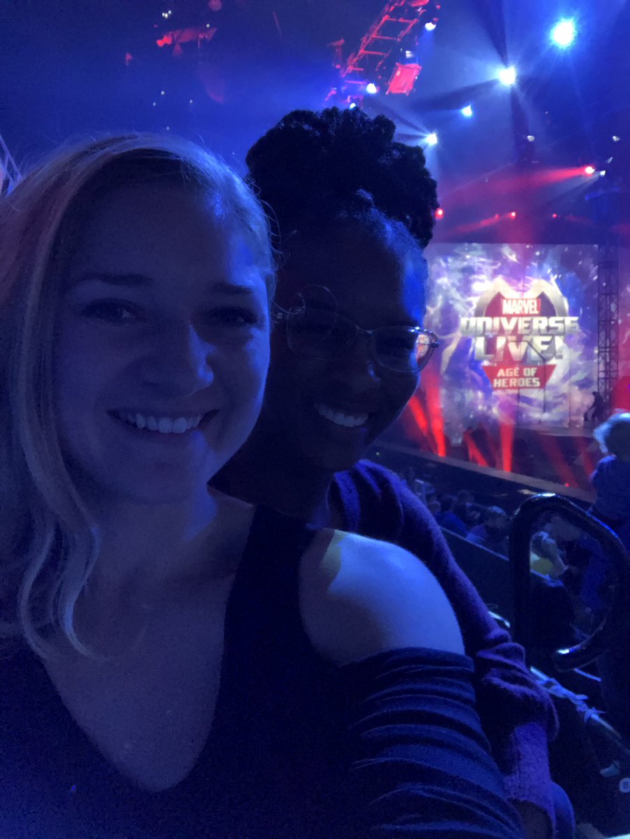Excited for #MarvelUniverseLIVE w/ good friend <a href="/bagels_tea/">Leah Hird</a> 🦸🏼‍♀️🦸🏾‍♀️🦹🏼‍♀️🦹🏾‍♀️