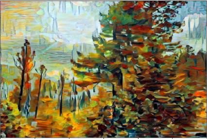 ZeeJayDubs's tweet photo. I made a neural network to stylize a picture I took of Montana on a snowy day using a painting by Leonid Afremov. Here are the original and stylized images, as well as the painting. @PyTorch https://t.co/0aSmULBqU1