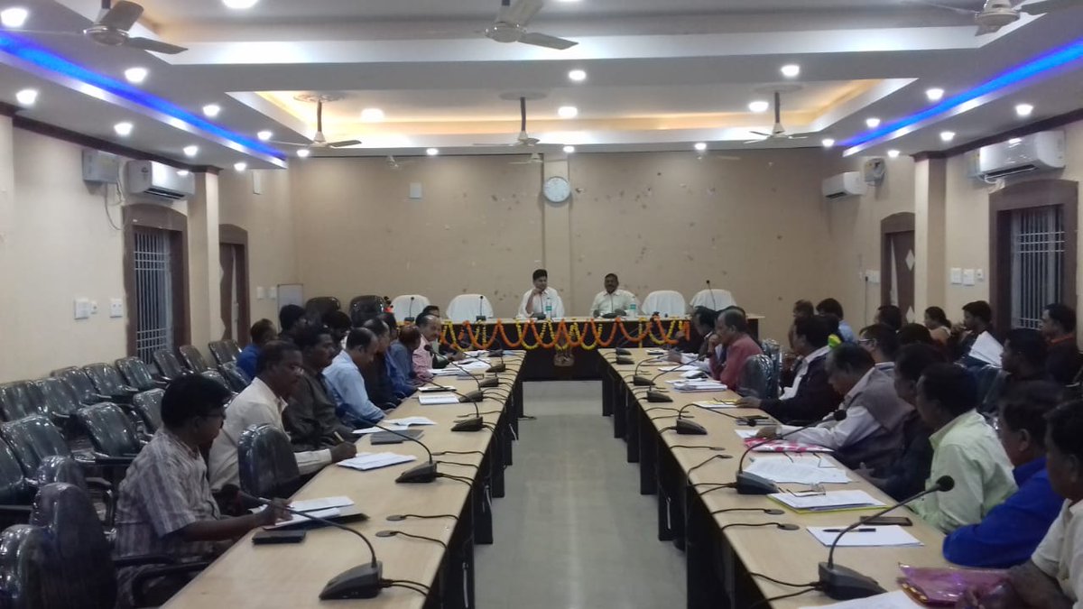 Preparatory meeting for PEETHA camp at Deogarh in presence of Collector and DSSO and other officials.