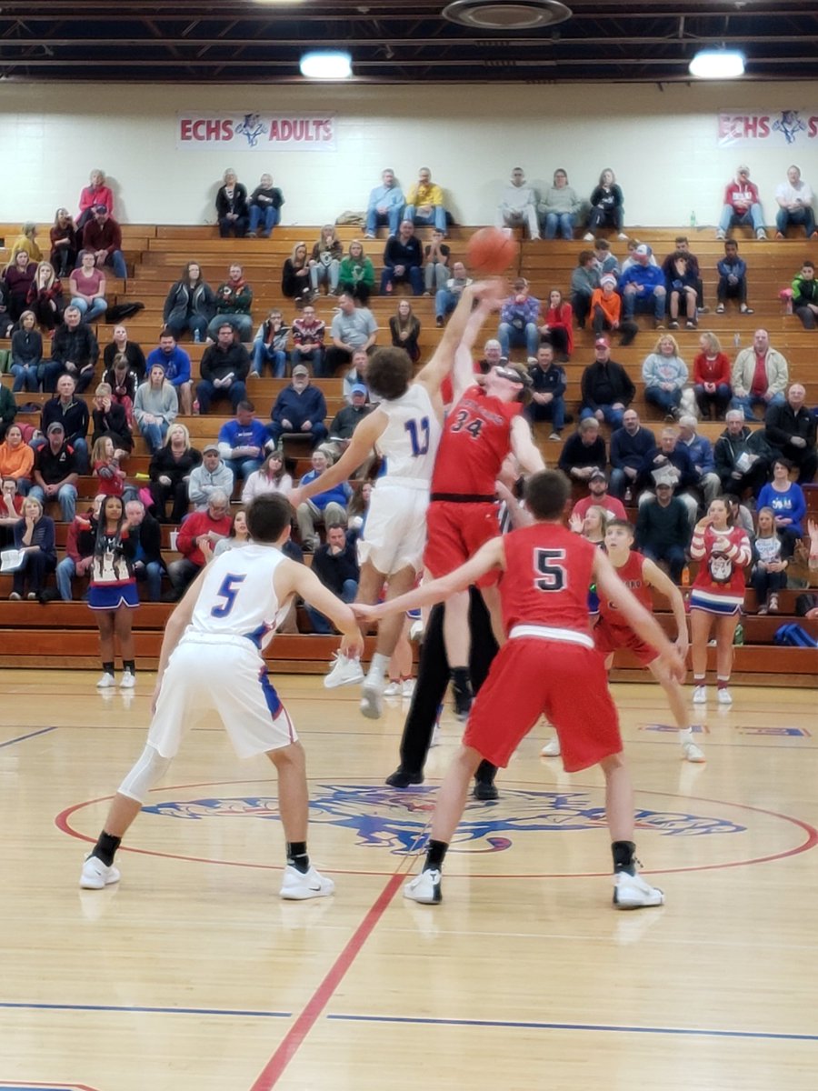 MsPantherMartin's tweet photo. Killer night @ a packed house! #PantherPack got some Santa bling ;)  Katie Mo had and AMAZING game. Ugly Sweaters worn by all even the Coaches, we love them for that! Boys played with a future NBAer. @elwood_hs #WeAreElwood #ejshspanthers https://t.co/FD9z2ba5a6