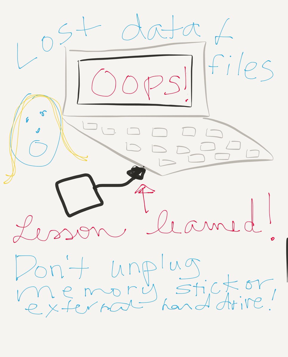 MrsAsbellteach's tweet image. Day 10: Lesson learned-don’t pull out your external hard drive with all your years of lesson plans and files!  😝🤪🔙🖥💾 #alwaysshutdownproperly #backupfiles #usegoogledrive #fmsd12Days @fmsdtechteam Thx for recovered files! Whew! 💪🏻❤️😊@SESColts