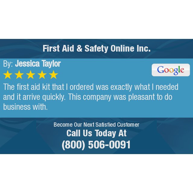 1firstaid's tweet photo. 5 Star: jessica t. "The first aid kit that I ordered  was exactly what I needed and it arrive quickly. This..." https://t.co/QwIqcBoix2 https://t.co/ehNAbO0HXv