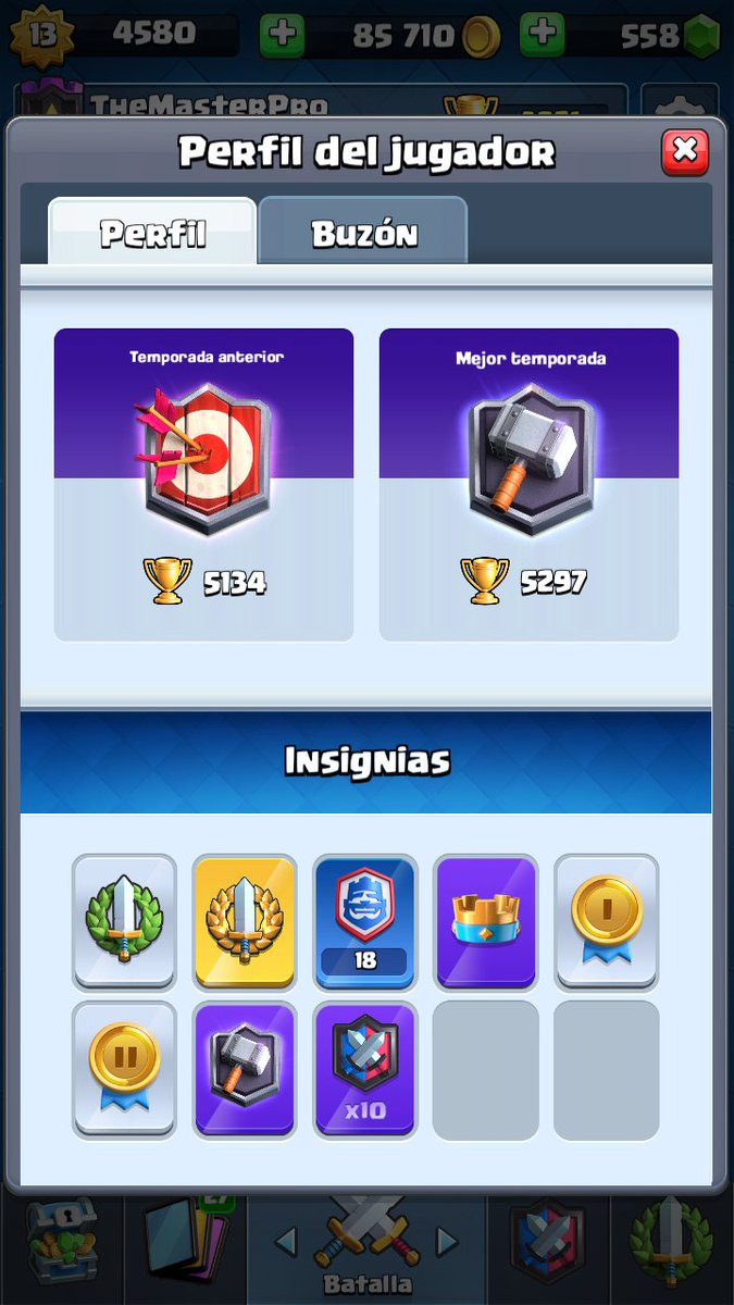 Themasterpro_CR's tweet photo. Vendo Mi cuenta de clash royale
Nivel 13, con algunos emojis
Maximo de Copas 5300
85k de oro
558 gemas
Rt se agradece :")
Precio Md https://t.co/rw9zemXnVs
