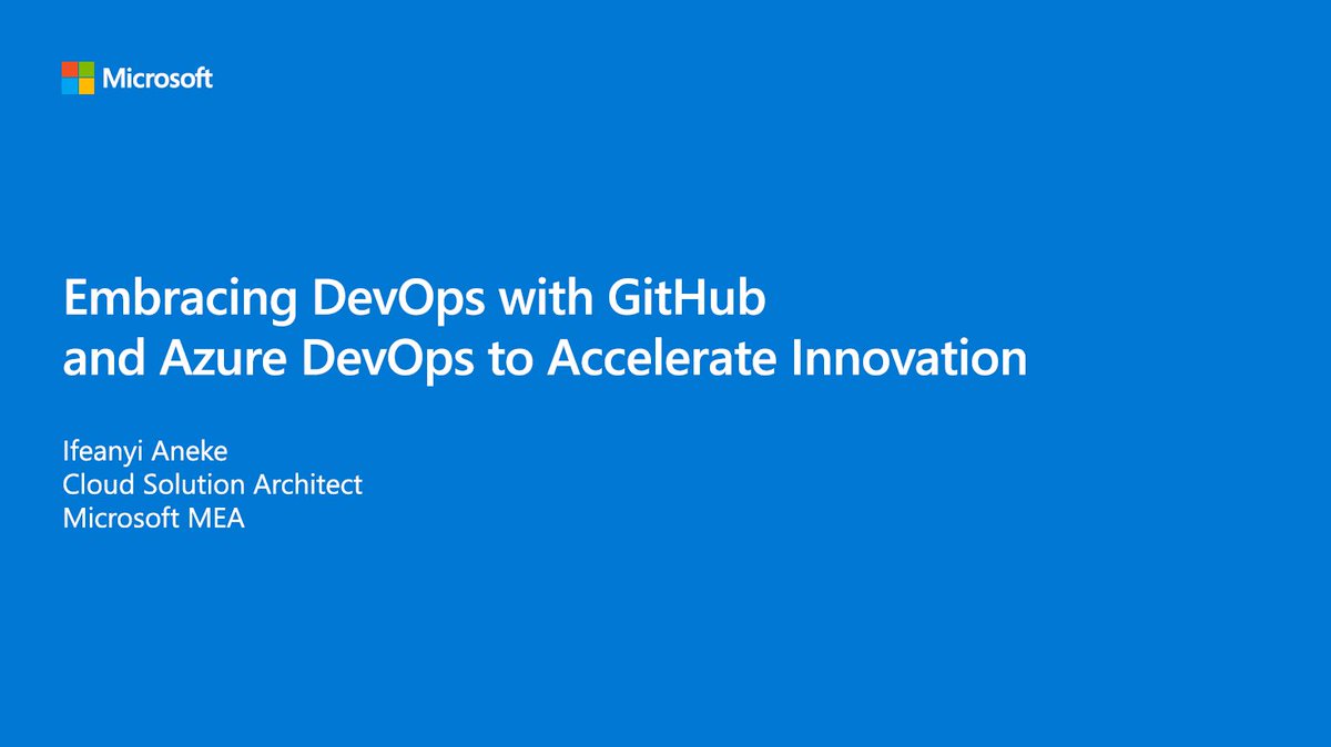 Vichofu's tweet photo. Great insights by @anyianeke , Cloud Solutions Architect at @Microsoft
#HappeningNow.
#DevOpsLagosMeetUp https://t.co/QmOknZA7dX