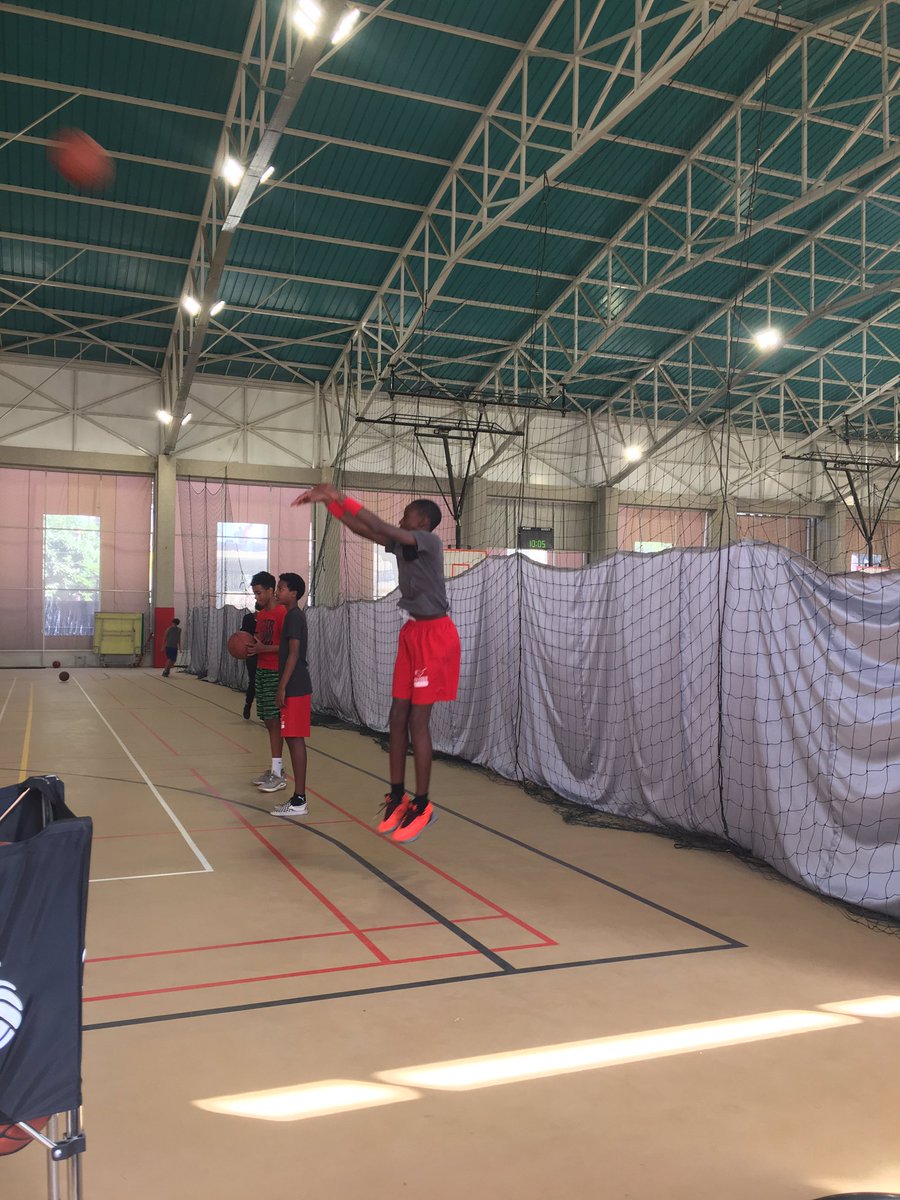 Here we have a U16 boy getting in some warm up shots before there long practice. #ics #icsaddis #weareics