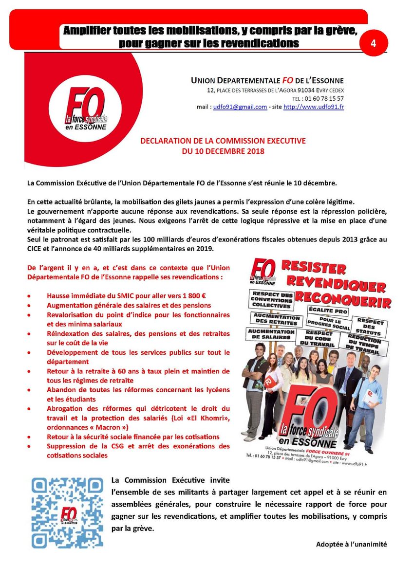 udfoessonne's tweet photo. A tous les syndicats de l' #Essonne déposez vos revendications pour obtenir satisfaction.

Gagner sur les revendications y compris par la #Greve

#Resister #Revendiquer #Reconquerir https://t.co/rApJfVzVJD