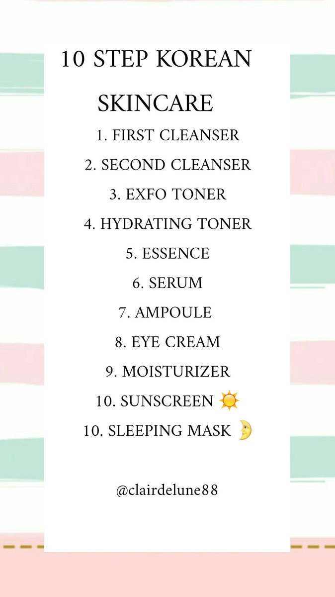 Basic skincare udh oke, kamu seengganya tau full 10 step Korean Skincare